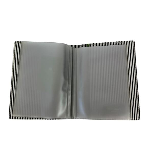 Kate Spade Elyce Black Green Canvas Brag Book Photo Album with Box 6.5" x 5" - Picture 6 of 13